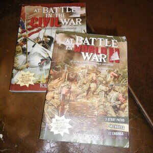At Battle in World War II & Civil War You Chose Interactive Books YA Books